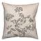Neutral Distressed Florals 18" x 18" Throw Pillow
